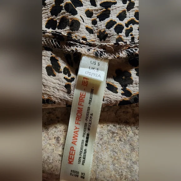 Intimately By Free People Animal Print Sheer Blouse Size S - Picture 4 of 10